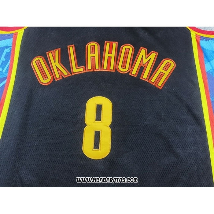 Camiseta Oklahoma City Thunder Jaylin Williams #8 Ciudad 2024-25 Negro